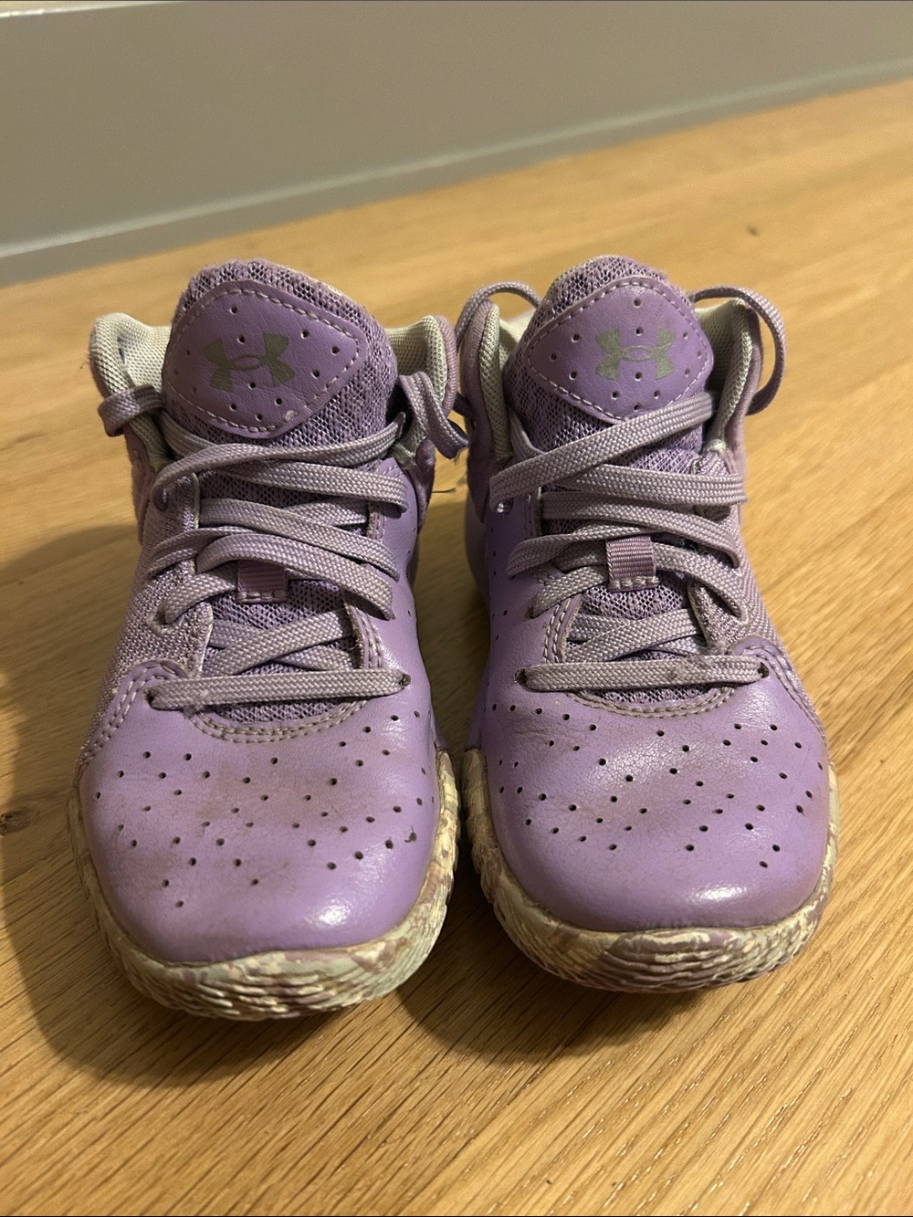 Under Armour Kids Purple Athletic Sneakers 12